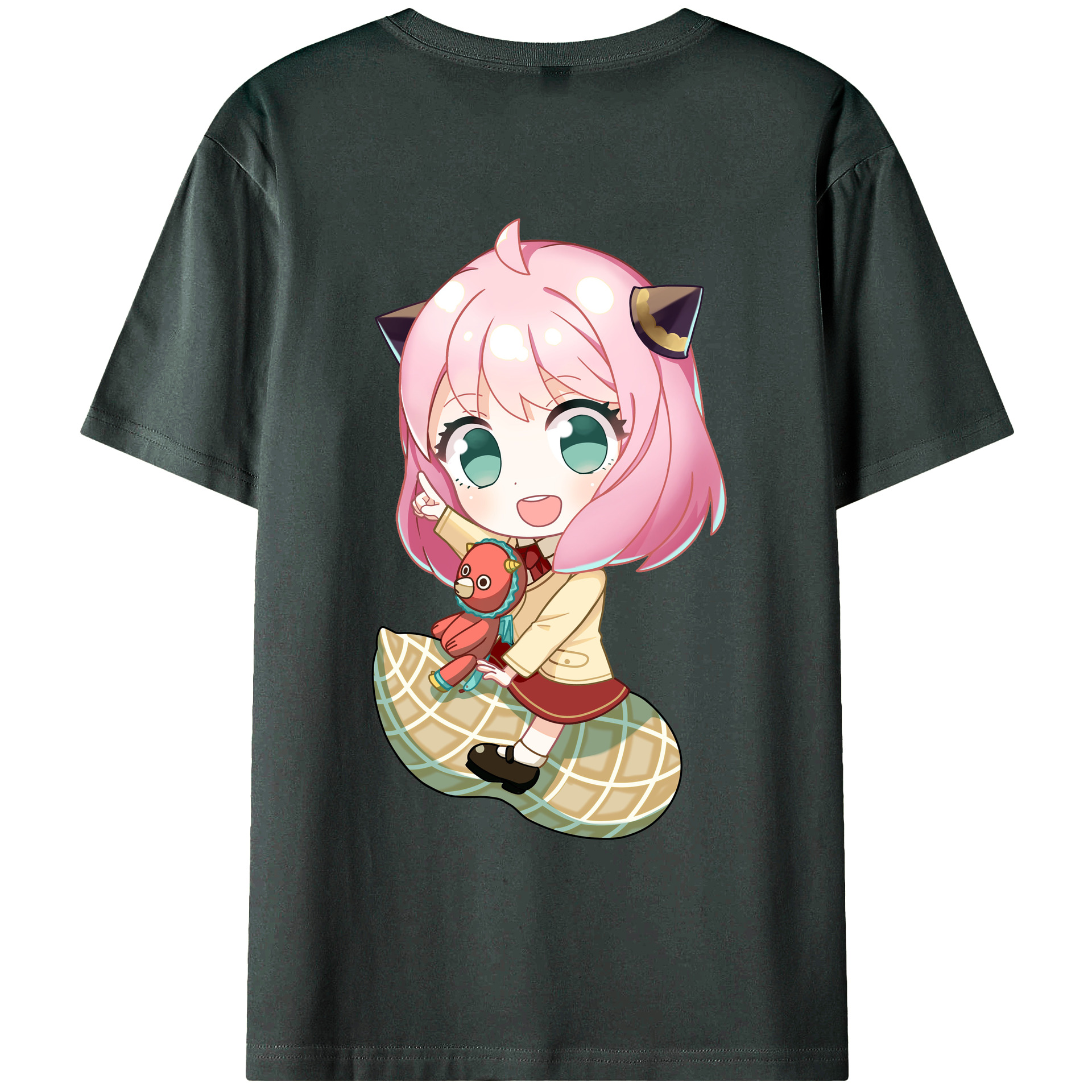 （画像用） SPY×FAMILY间谍家家酒 綿100％ メンズ半袖Tシャツ（バックプリント） 通気性